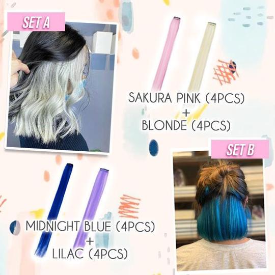 Súprava predlžovacích nástavcov s farebným klipom na vlasy - Image 6