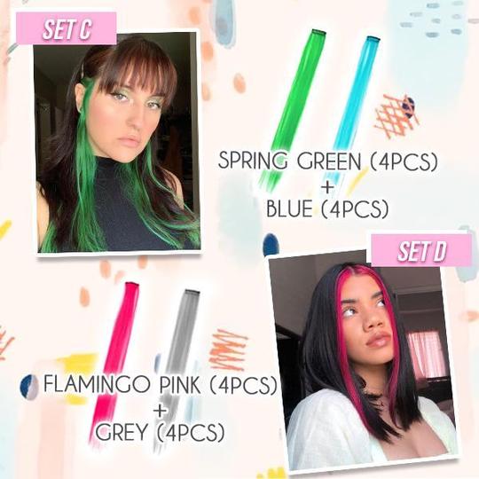 Súprava predlžovacích nástavcov s farebným klipom na vlasy - Image 7