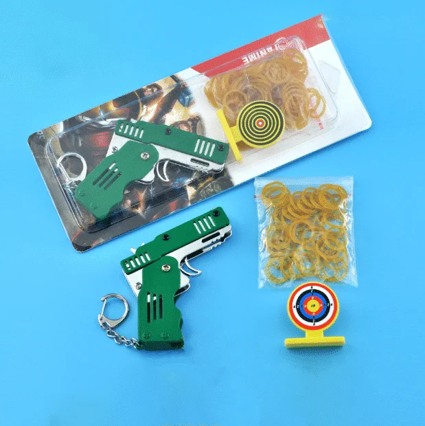 Celokovová mini kľúčenka na skladacie gumové pištole - Image 6