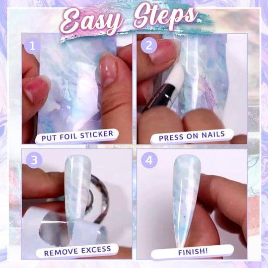 Nailtural instantné mramorové fóliové nálepky - Image 5