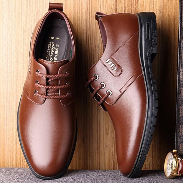 Pánska protišmyková obchodná obuv z mikrovlákna, pohodlná formálna obuv - Image 7