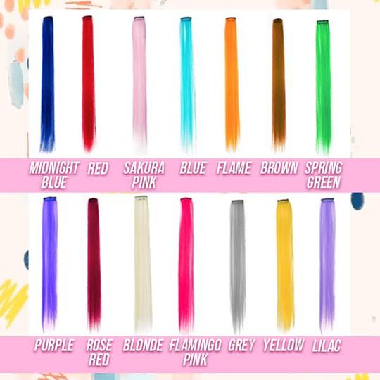 Súprava predlžovacích nástavcov s farebným klipom na vlasy - Image 5