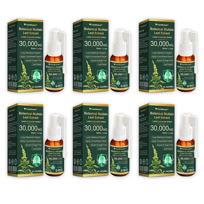 CareBreeze® Botanical Mullein Leaf Extract Spray na čistenie pľúc - Image 13