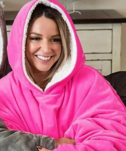 Zimná oversized hrejivá mikina s kapucňou